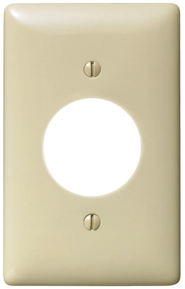 Main image of Hubbell Wiring 1.6 Single Receptacle Plate Nylon Ivory NP720I