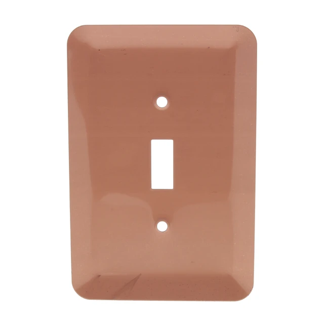 Alt view image 3 of 3 - Leviton 89301-COP Metal Toggle Switch Wall plate Oversize Switch Plate Cover, Copper Finish