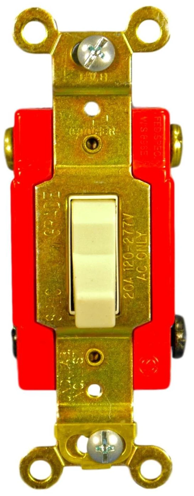 Main image of Cooper Arrow-Hart AH1124V Ivory Four Way Toggle Light Switch 20A 120/277V