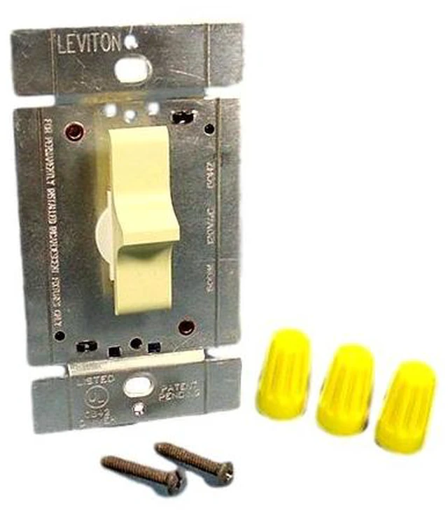 Main image of Leviton Ivory Decora Slide Light Dimmer Switch 600W Incandescent 3-Way 6644-I