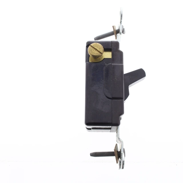 Alt view image 4 of 4 - Leviton Brown COMMERCIAL Grade 3-Way Toggle Wall Light Switch Non-Grounding 15A 120/277VAC 5503