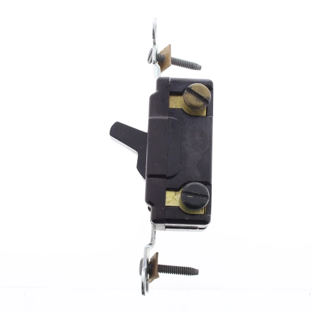 Alt view image 3 of 4 - Leviton Brown COMMERCIAL Grade 3-Way Toggle Wall Light Switch Non-Grounding 15A 120/277VAC 5503