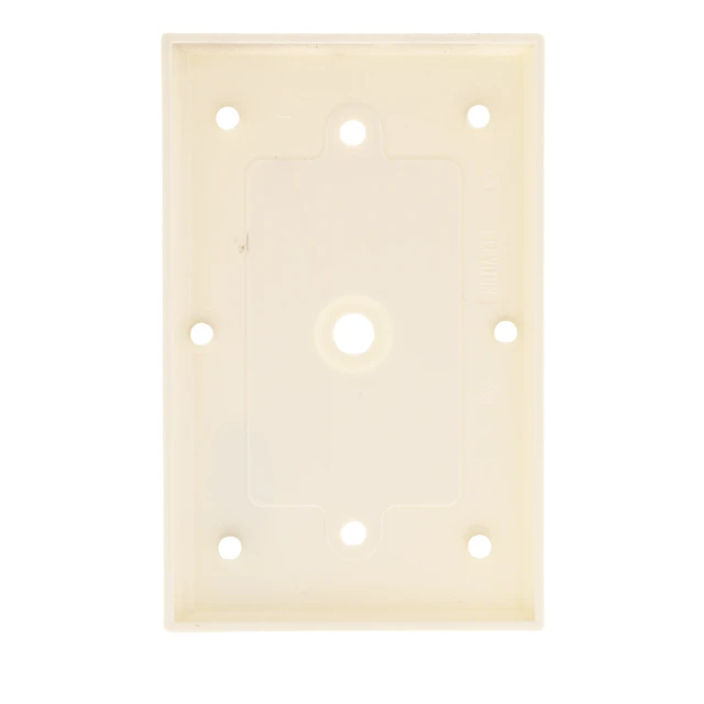 Alt view image 2 of 2 - Leviton 1-Gang Telephone/Cable Wall Plate, .312-Inch Diameter Opening, Midway Size Cover, Thermoset Plastic, 80513-A, Almond