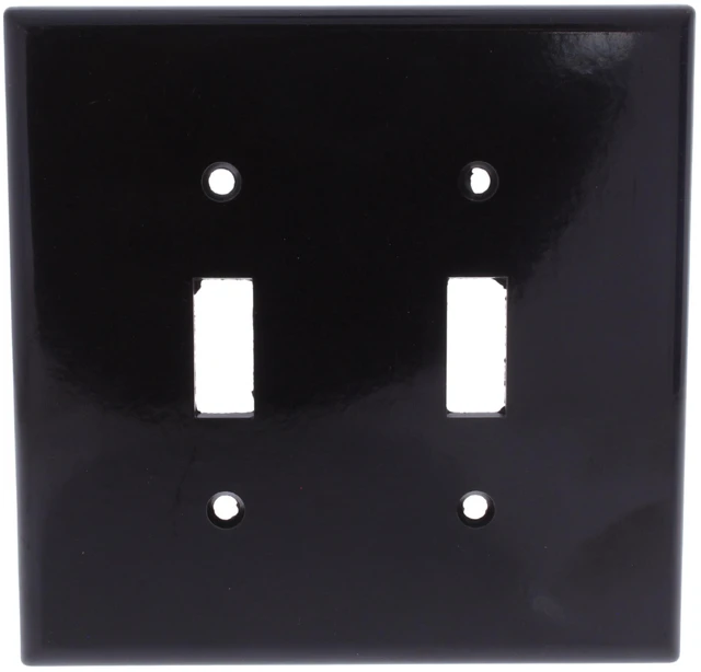 Main image of Leviton 80509 Brown Midway Two Gang Toggle Light Switch Wall Plate