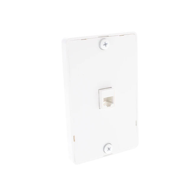 Alt view image 2 of 4 - Cooper 3521-4W White Quick Mount Four Wire Telephone Jack and Wall Plate