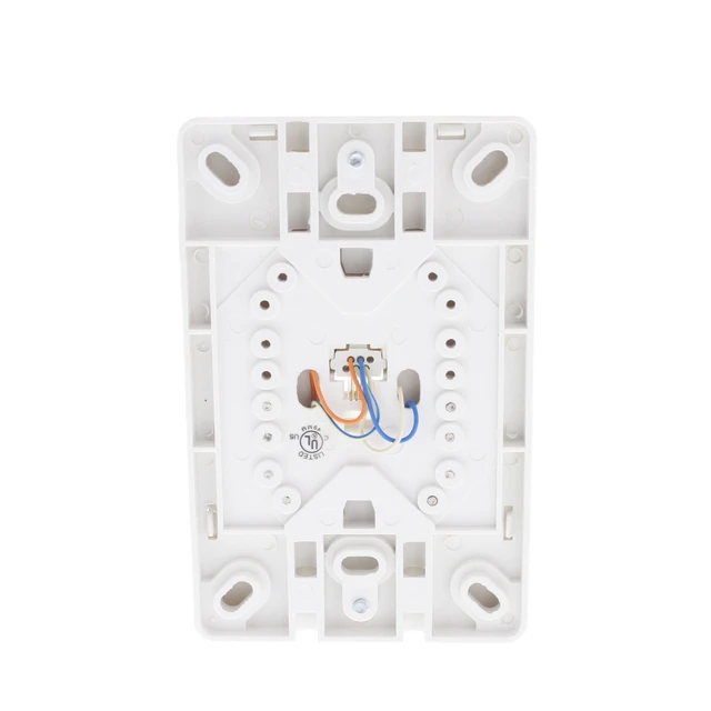 Alt view image 3 of 4 - Cooper 3521-4W White Quick Mount Four Wire Telephone Jack and Wall Plate