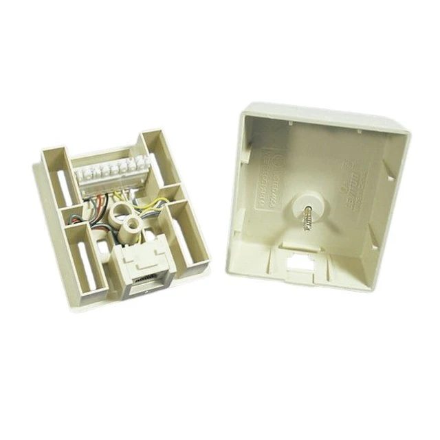 Alt view image 2 of 2 - Leviton 41036-IDA Telephone Jack, Surface Mount, 110 Termination, 6-Position 6-Conductor, Ivory