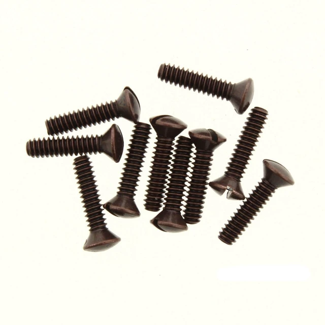 Main image of Creative Accents Antique Brass Wallplate Screws 5/8th Inch 10 Pack