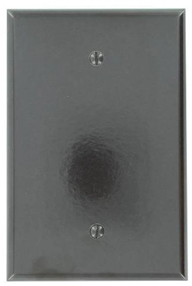 Main image of Leviton 85114 Brown Oversize Single Gang Blank Wall Plate