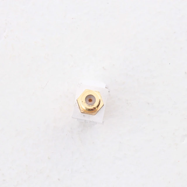 Main image of Leviton R0240831W Gold Plated 'F' Speaker Jacks In White