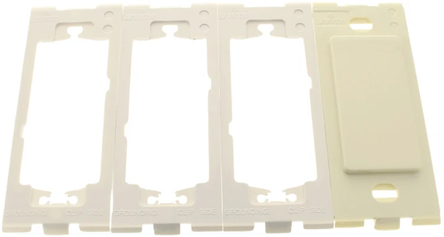 Main image of Leviton 80314-A Almond Decora Plus Standard Size Blank Wall Plate Plastic Adapter