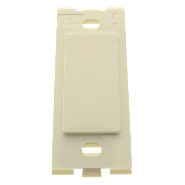 Alt view image 3 of 3 - Leviton 80314-A Almond Decora Plus Standard Size Blank Wall Plate Plastic Adapter