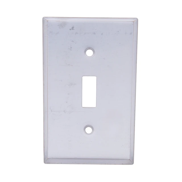 Alt view image 3 of 3 - Leviton Chrome Toggle Switch Wall Plate Cover Switchplate 1901