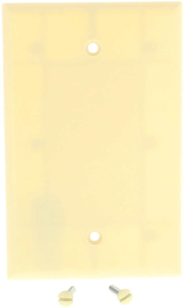 Main image of Cooper 2029V Ivory Mid-Size Single Gang Blank Box Mount Wall Plate
