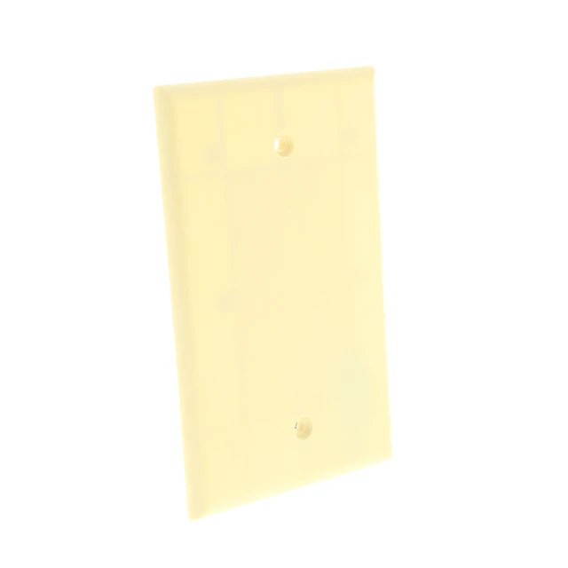 Alt view image 2 of 3 - Cooper 2029V Ivory Mid-Size Single Gang Blank Box Mount Wall Plate