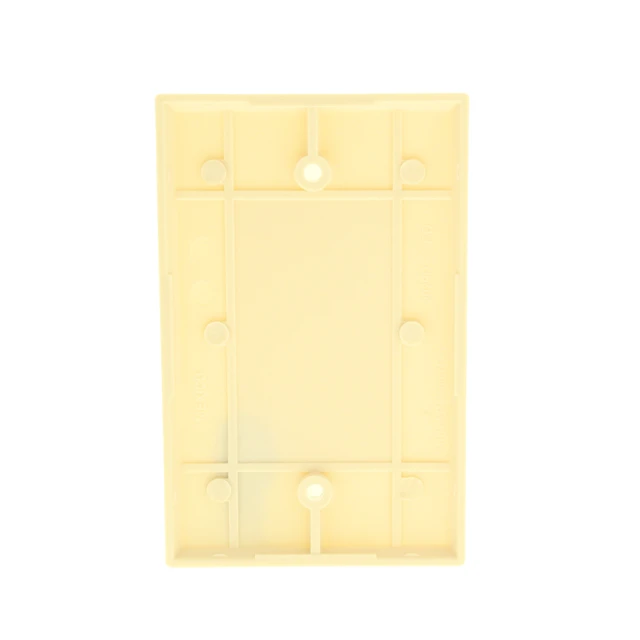 Alt view image 3 of 3 - Cooper 2029V Ivory Mid-Size Single Gang Blank Box Mount Wall Plate