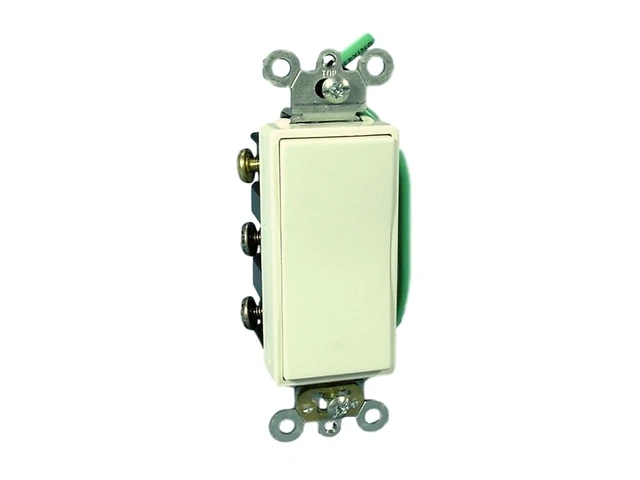 Alt view image 2 of 2 - Leviton 5686-2A Almond Decora Plus Double Pole Double Throw Maintained Rocker Switch 15A