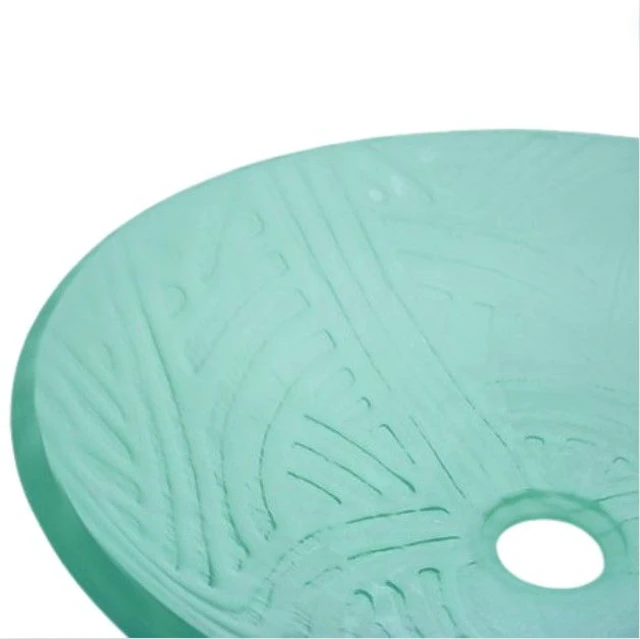 Alt view image 2 of 3 - Decolav White Rainbow Art Glass Vessel Sink Bathroom Vanity Bowl 1080-WH