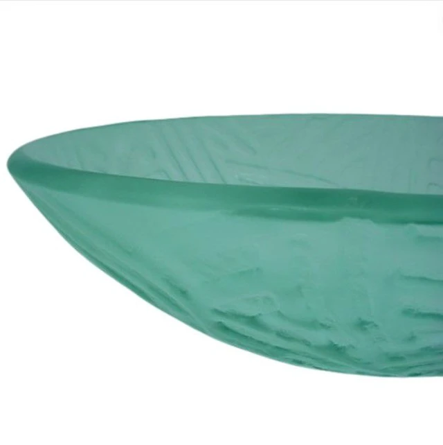 Alt view image 3 of 3 - Decolav White Rainbow Art Glass Vessel Sink Bathroom Vanity Bowl 1080-WH