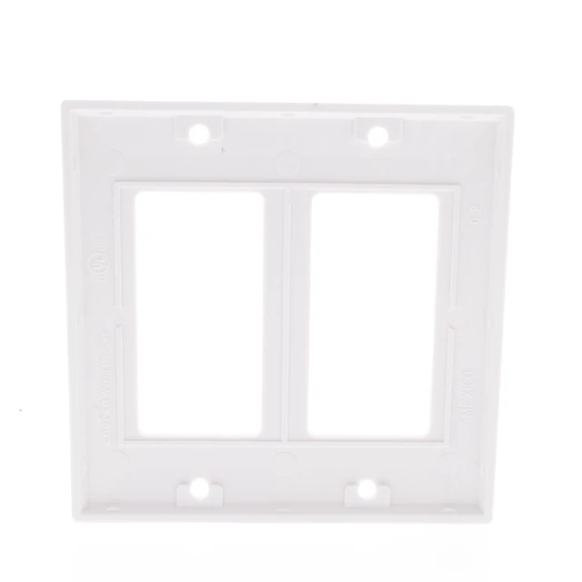 Alt view image 5 of 5 - Cooper 2152W White Two Gang Decorator Wall Plate