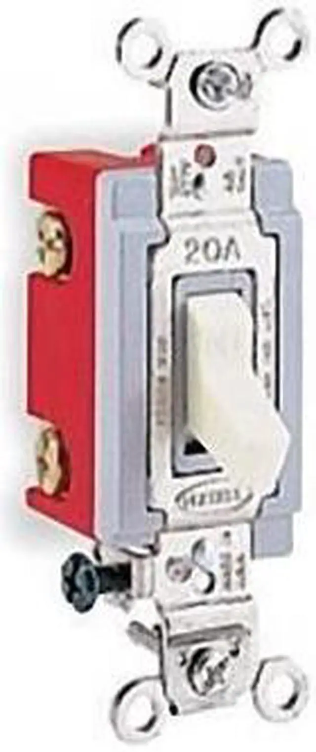 Main image of HUBBELL WIRING DEVICE-KELLEMS HBL1223I Wall Swtch, 3-Way, 120/277V, 20A, Ivry,