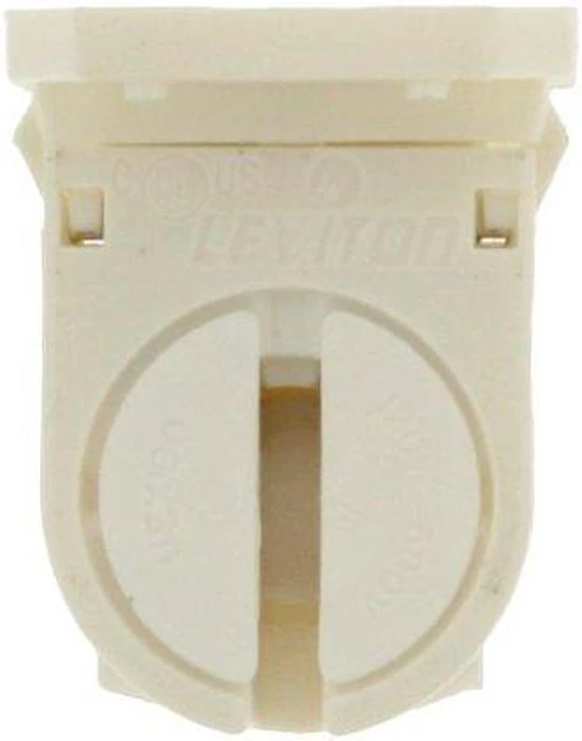 Main image of Leviton 13654-SNP Miniature Bi-Pin T5 Dedicated Snap-In Slide-On Fluorescent Lampholder
