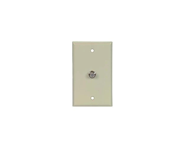 Alt view image 2 of 2 - Cooper Wiring Devices 1172V COAX Jack with Wallplate, Ivory