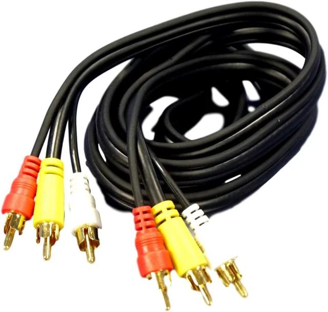 Main image of C5856-6GO 6 Ft Video Stereo Audio RCA GOLD Dubbing Coax Composite Cable