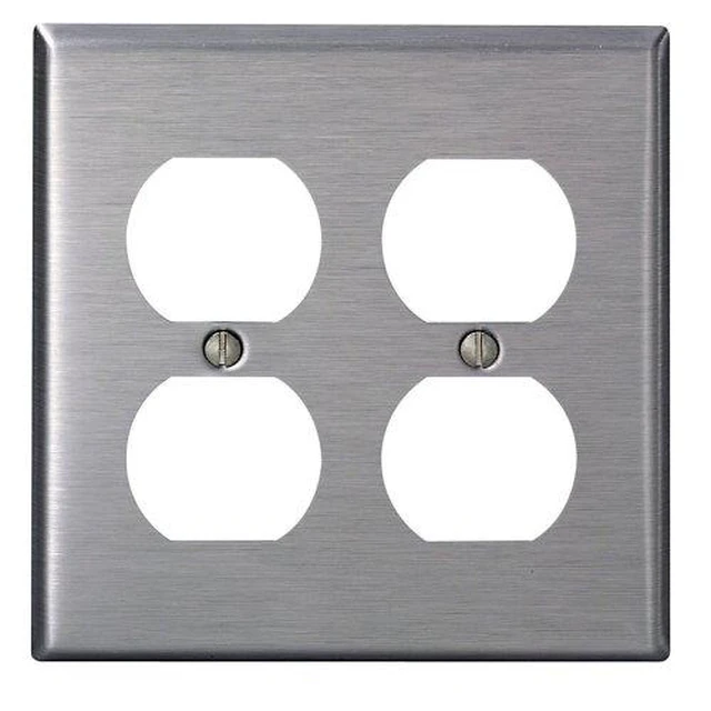 Alt view image 3 of 5 - Leviton Recep Plt 2Dplx Ss 1052-4007