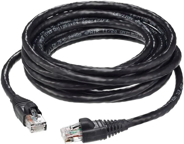 Main image of Leviton R15-AG600-10E 10 Black eXtreme 6plus Patchcord