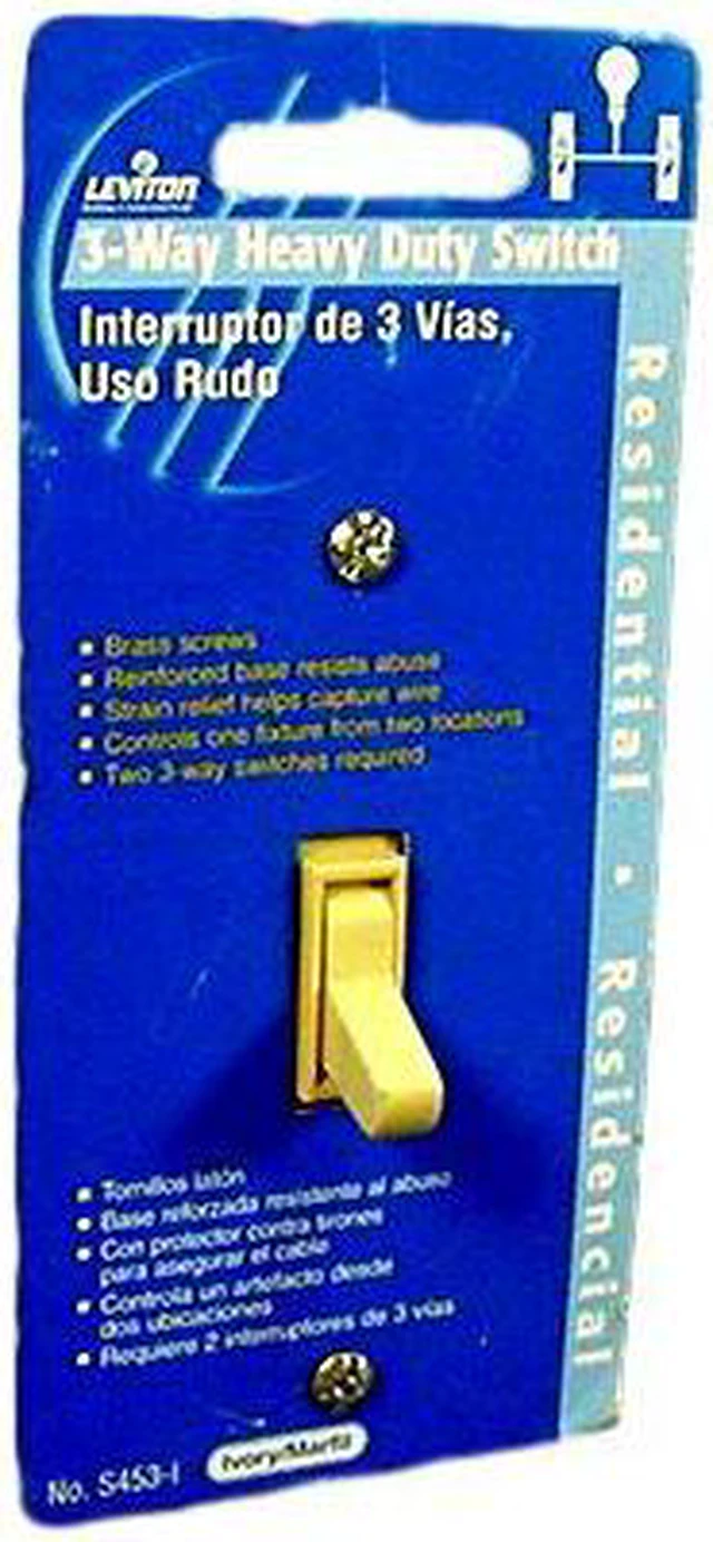 Main image of Ivory 3-Way Toggle Wall Light Switch 15A Heavy Duty S453-I