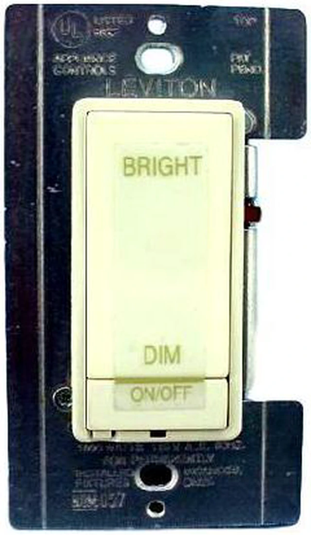Main image of Leviton Almond Multi-Way 3-Key Dimmer Switch MicroDim 1000W 11000-PA Boxed