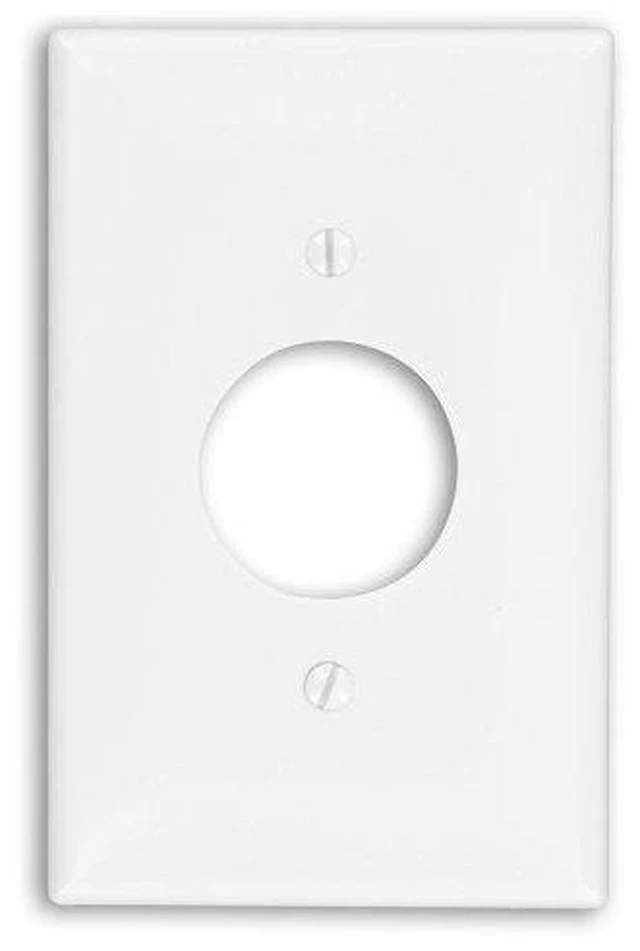 Main image of Leviton PJ7-W White Midway Nylon Single Gang 1.406" Single Receptacle Wall Plate