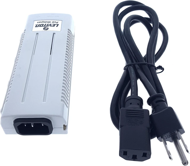 Alt view image 2 of 4 - Leviton White Power Over Ethernet Midspan 1 Port Managed Panel PoE 100-M3001-1UB