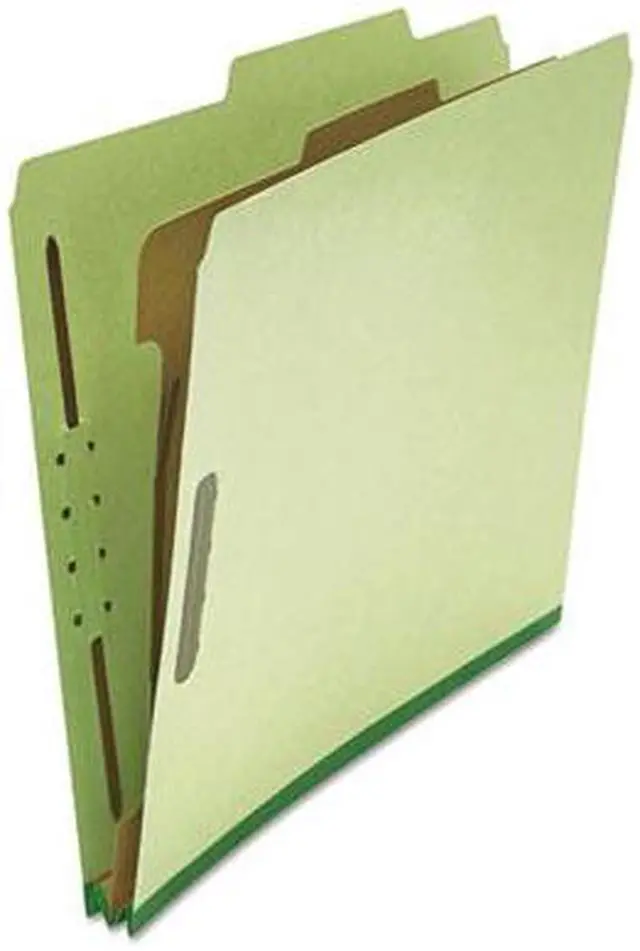 Main image of Pressboard Classification Folder Letter FourSection Green 10/Box - OEM