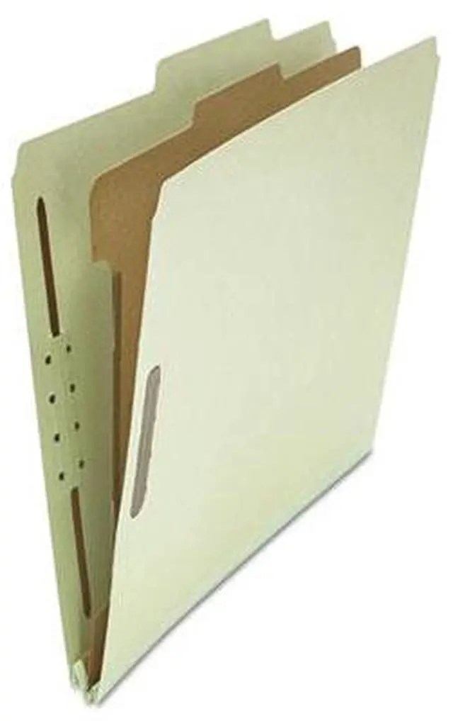 Main image of Pressboard Classification Folder Letter FourSection GrayGreen 10/Box - OEM
