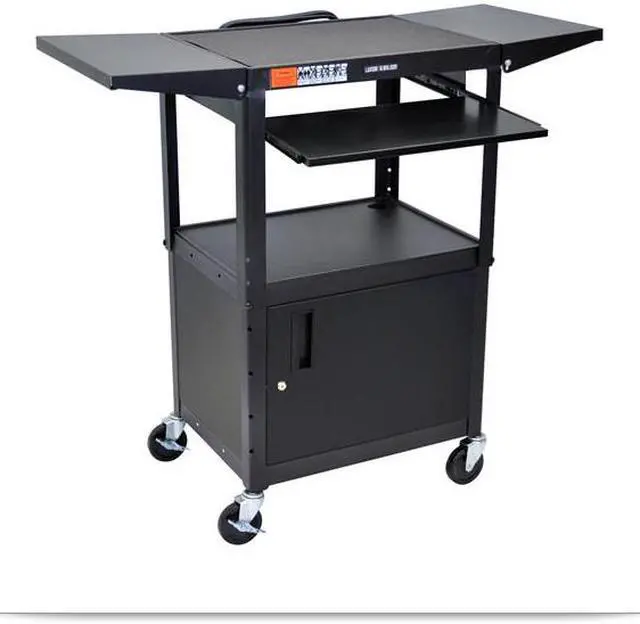 Alt view image 2 of 10 - Luxor AVJ42KBCDL Adjustable Height Cart