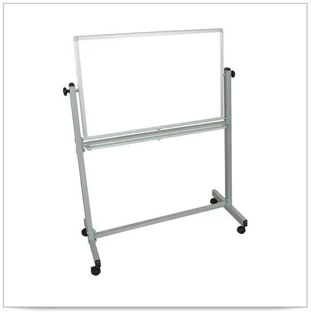 Alt view image 2 of 7 - Luxor MB3624WW Mobile Magnetic Whiteboard - 36" x 24" - White Surface, Silver Aluminum Frame