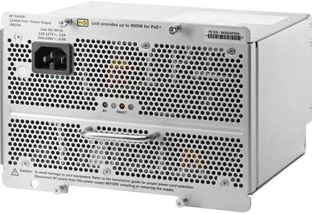 Alt view image 3 of 6 - HPE 5400R 1100W PoE+ zl2 Power Supply - 1.10 kW - 120 V AC, 230 V AC