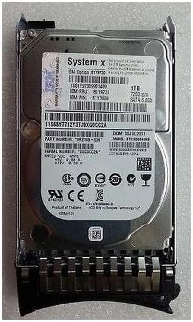 Alt view image 4 of 5 - IBM 81Y9731 - 1TB 2.5" Near Line SATA 7.2K 6Gb/s HS Hard Drive