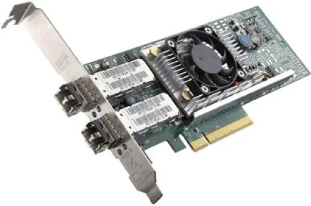 Alt view image 2 of 12 - Dell Y40PH Broadcom Dual Port 10 GbE SPF+ Low Profile Converged Network Adapter - Y40PH
