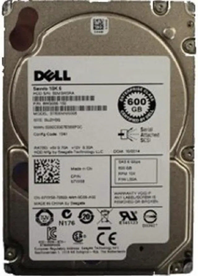 Alt view image 2 of 3 - Dell 7YX58 - 600GB 2.5" SAS 10K 6Gb/s HS Hard Drive