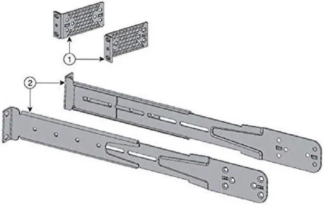 Main image of Cisco C9500-4PT-KIT= Extension Rails and Brackets for Four-point Mounting for Cisco Catalyst 9500 Series