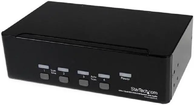 Main image of StarTech.com SV431DD2DUA 4 Port Dual DVI USB KVM Switch w/ Audio & USB Hub