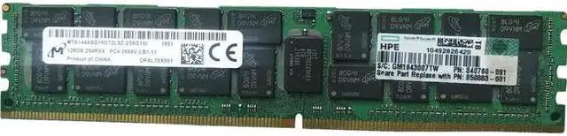 Alt view image 2 of 3 - HPE 850883-001 128GB PC4-21300 Ddr4-2666Mhz 8RX4 Ecc