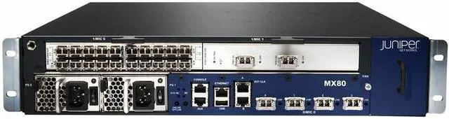 Alt view image 3 of 3 - Juniper MX80-T-AC MX-Series 4x10GE XFP MX80 Router 2x MIC Slots 2x AC Power