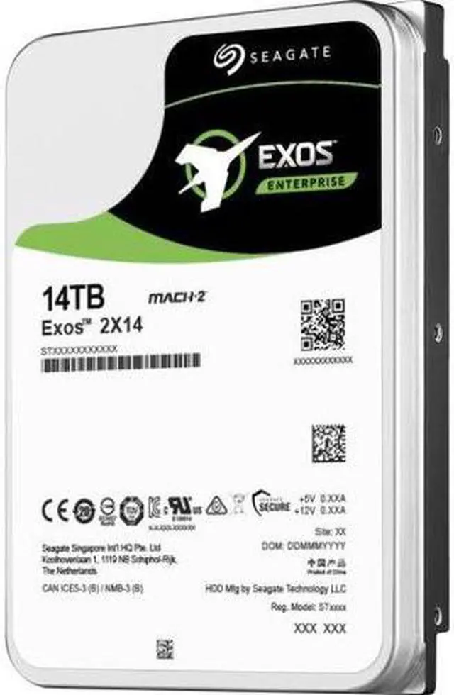 Main image of Seagate ST14000NM0001 Exos 2X14 ST14000NM0001 14 TB Hard Drive - 3.5" Internal - SAS (12Gb/s SAS)
