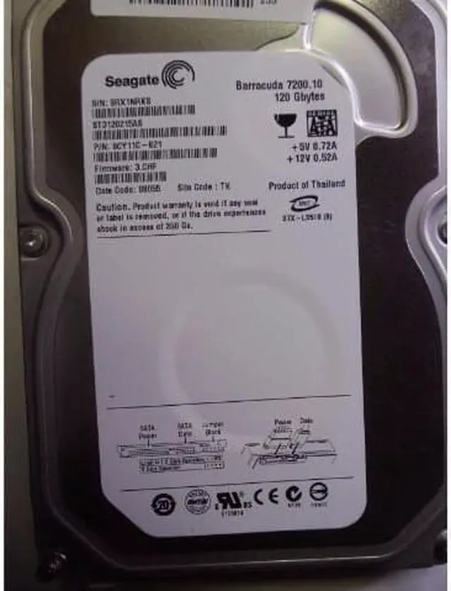 Main image of ST3120215AS 120GB 7200RPM SATA3.5 Inch2MB Hard Drive