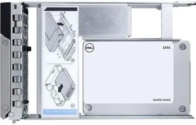 Alt view image 3 of 3 - Dell 1.92 TB Rugged Solid State Drive - 2.5" Internal - SATA (SATA/600) - 3.5" Carrier - Read Intensive - Workstation, Server Device Supported