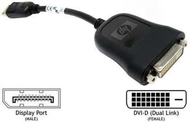 Main image of Hp Displayport To Dvi-D Adapter.